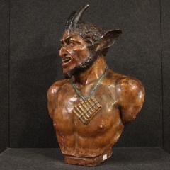 French terracotta sculpture from the 19th century the God Pan - 3931014
