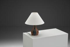 Fridtjof Sejersen Brown Glazed Chamotte Table Lamp by Fridtjof Sejersen Denmark ca 1960s - 4580555