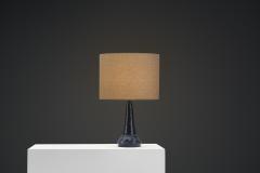 Fridtjof Sejersen Glazed Chamotte Stoneware Table Lamp by Fridtjof Sejersen Denmark 1960s - 4691738