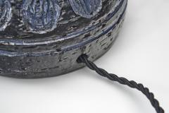 Fridtjof Sejersen Glazed Chamotte Stoneware Table Lamp by Fridtjof Sejersen Denmark 1960s - 4697180