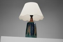 Fridtjof Sejersen Glazed Chamotte Table Lamp by Fridtjof Sejersen Denmark ca 1960s - 4456508