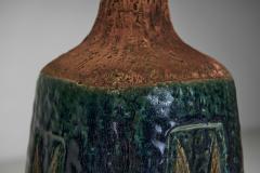 Fridtjof Sejersen Glazed Chamotte Table Lamp by Fridtjof Sejersen Denmark ca 1960s - 4456514