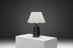 Fridtjof Sejersen Glazed Chamotte Table Lamp by Fridtjof Sejersen Denmark ca 1960s - 4461395