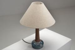 Fridtjof Sejersen Glazed Chamotte Table Lamp by Fridtjof Sejersen Denmark ca 1960s - 4580567