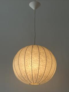 Friedel Wauer Mid Century Goldkant Globe Cocoon Pendant Lamp or Hanging Light Germany 1960s - 4599858