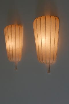 Friedel Wauer Set of Two Rare Mid Century Cocoon Sconces by Friedel Wauer for Goldkant Germany - 4213182