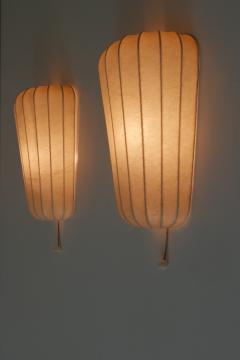 Friedel Wauer Set of Two Rare Mid Century Cocoon Sconces by Friedel Wauer for Goldkant Germany - 4213184