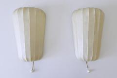 Friedel Wauer Set of Two Rare Mid Century Cocoon Sconces by Friedel Wauer for Goldkant Germany - 4213185