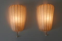 Friedel Wauer Set of Two Rare Mid Century Cocoon Sconces by Friedel Wauer for Goldkant Germany - 4213186
