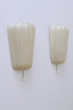 Friedel Wauer Set of Two Rare Mid Century Cocoon Sconces by Friedel Wauer for Goldkant Germany - 4213192