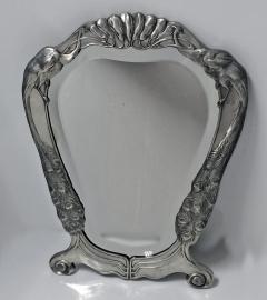 Friedrich Adler Friedrich Adler Art Nouveau Jugendstil Pewter Mirror Germany c 1901 Osiris - 116255