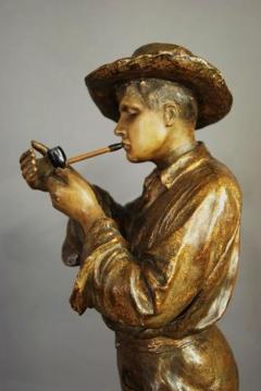 Friedrich Goldscheider Early 20thc bronzed slip cast figure of a gaucho by Goldscheider - 4774488