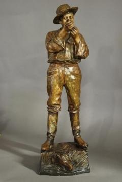 Friedrich Goldscheider Early 20thc bronzed slip cast figure of a gaucho by Goldscheider - 4774491