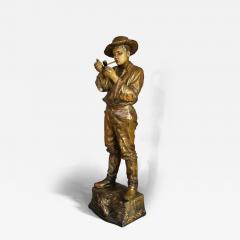 Friedrich Goldscheider Early 20thc bronzed slip cast figure of a gaucho by Goldscheider - 4775691