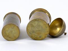 Friedrich Marby Set of Two Bauhaus Hand Hammered Brass Lidded Box Vase by Friedrich Marby 1925 - 4756644