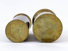Friedrich Marby Set of Two Bauhaus Hand Hammered Brass Lidded Box Vase by Friedrich Marby 1925 - 4756645