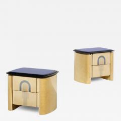 Frigerio Gio 1980s pair Frigerio Gio maplewood nightstands - 3728227