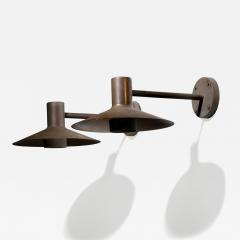 Friis Moltke Pair of copper outdoor wall lamps - 4326282