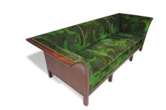 Frits Henningsen 1930s Frits Henningsen Sofa with Dramatic Flared Arms of Mahogany  - 4606338