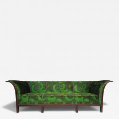 Frits Henningsen 1930s Frits Henningsen Sofa with Dramatic Flared Arms of Mahogany  - 4606393