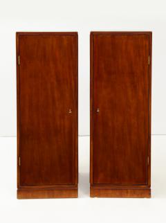 Frits Henningsen A Pair of Frits Henningsen Mahogany Freestanding Pedestal Cabinets Circa 1940s - 867875