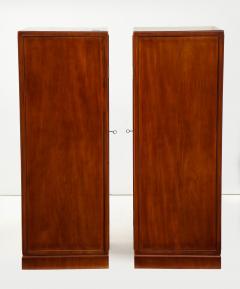 Frits Henningsen A Pair of Frits Henningsen Mahogany Freestanding Pedestal Cabinets Circa 1940s - 867882