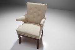 Frits Henningsen Frits Henningsen Armchair Upholstered in Linen Denmark 1950s 60s - 1207643