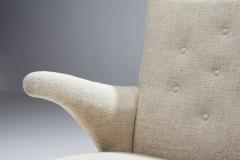 Frits Henningsen Frits Henningsen Armchair Upholstered in Linen Denmark 1950s 60s - 1207644