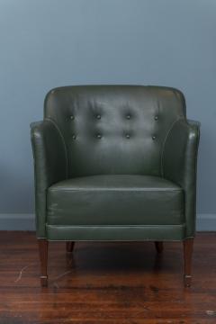 Frits Henningsen Frits Henningsen Green Leather Lounge Chairs - 2736701