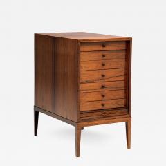 Frits Henningsen Frits Henningsen Rosewood Cabinet with Tambour Door Denmark 1950s - 1829366