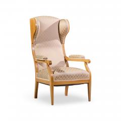 Frits Henningsen Frits Henningsen Style Swedish Biedermeier Wingback Lounge Chairs Pair - 4592296