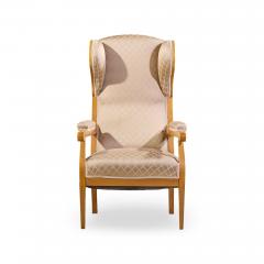 Frits Henningsen Frits Henningsen Style Swedish Biedermeier Wingback Lounge Chairs Pair - 4592299