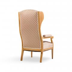 Frits Henningsen Frits Henningsen Style Swedish Biedermeier Wingback Lounge Chairs Pair - 4592304