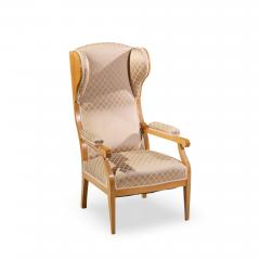 Frits Henningsen Frits Henningsen Style Swedish Biedermeier Wingback Lounge Chairs Pair - 4592306