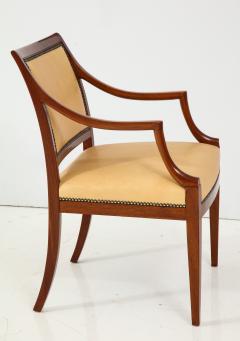 Frits Henningsen Pair of Frits Henningsen Mahogany and Leather Open Armchair circa 1940s - 770423