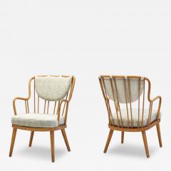 Fritz Hansen 1774 Armchairs by Aage Herman Olsen Model for Fritz Hansen Denmark 1940s - 4095440
