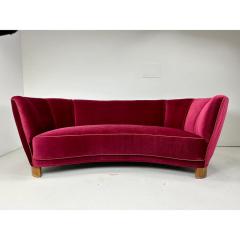 Fritz Hansen 1940 s Curved Danish Sofa - 3356727