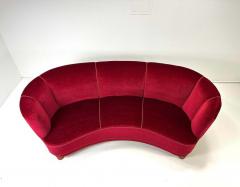 Fritz Hansen 1940 s Curved Danish Sofa - 3887955