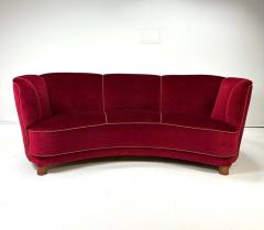 Fritz Hansen 1940 s Curved Danish Sofa - 3887956