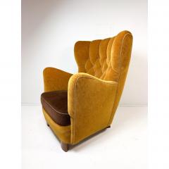 Fritz Hansen 1940s Danish Cabinet Maker High Back Lounge Chair - 4662670