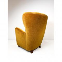 Fritz Hansen 1940s Danish Cabinet Maker High Back Lounge Chair - 4662671