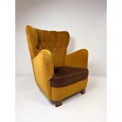 Fritz Hansen 1940s Danish Cabinet Maker High Back Lounge Chair - 4662674
