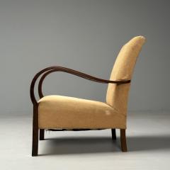 Fritz Hansen Danish Cabinetmaker Mid Century Modern Lounge Chairs Oak Denmark 1940s - 3709830