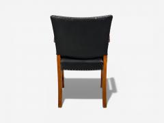 Fritz Hansen Danish Modern Armchairs Black Leather Bentwood Denmark 1960s - 4498077