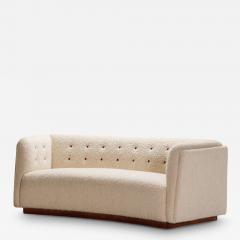 Fritz Hansen Fritz Hansen Model 1668 Three Seat Sofa Wool Boucl Fabric Circa 1940 - 4087980