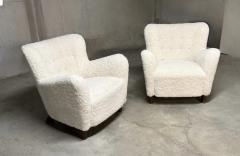Fritz Hansen Fritz Hansen Model 1669 Pair of Easy Chairs Denmark 1940s - 4697058