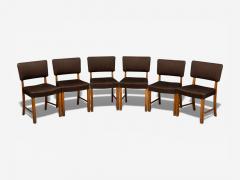 Fritz Hansen Fritz Hansen Six Dining Chairs Oak Wool Denmark 1930s - 4450499