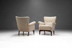 Fritz Hansen Fritz Hansen Upholstered Armchairs with Rolled Arms Denmark ca 1940s - 3213410