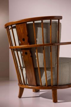 Fritz Hansen Fritz Hansen pair of easy chair made of oak and fabric Model 1590 Denmark 1942 - 4249652