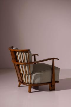 Fritz Hansen Fritz Hansen pair of easy chair made of oak and fabric Model 1590 Denmark 1942 - 4249653